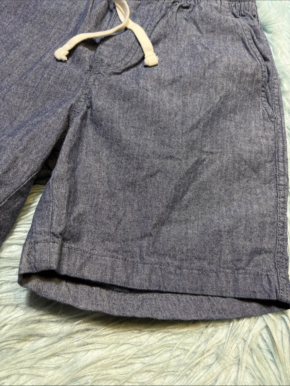 J. Crew Men's Chambray Blue Drawstring Shorts sz XS